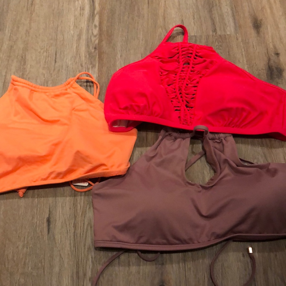 3 high neck bathing suit tops